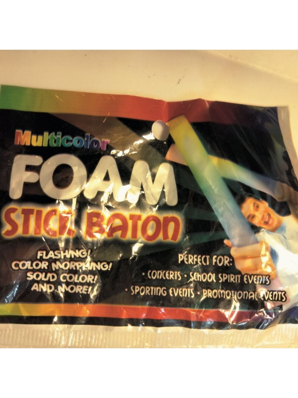 Multicolor Flashing Foam Stick Baton Glow Light Festival Concerts Events